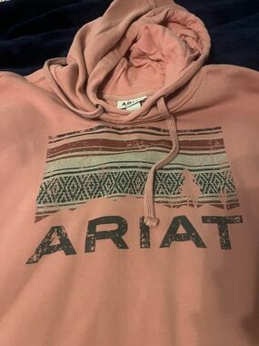 Ariat Rose Pink Pullover Hoodie with Distressed Graphic